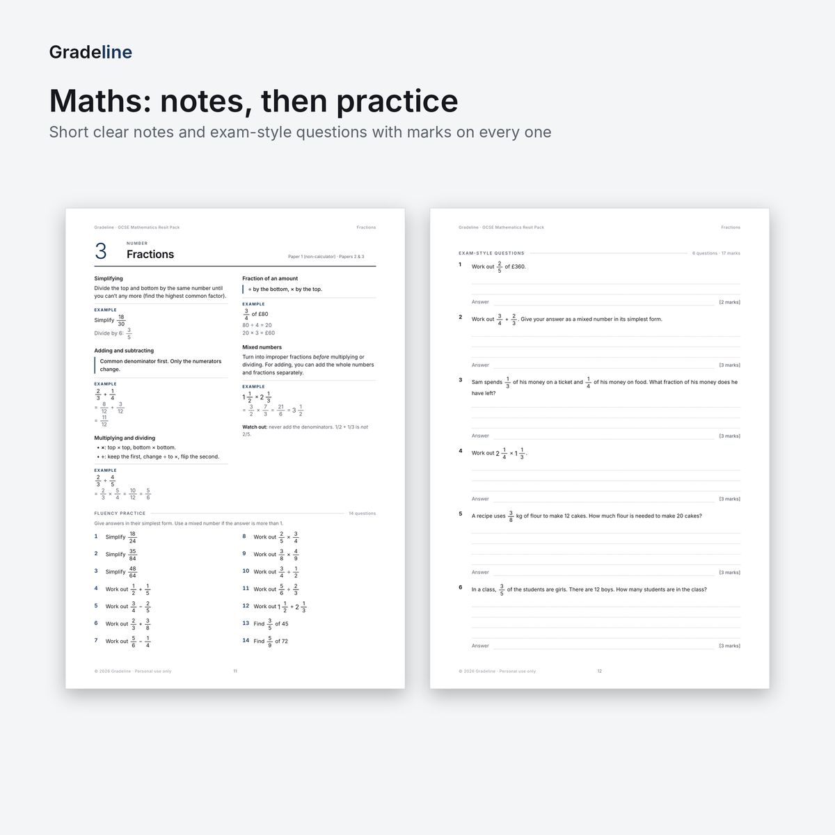 GCSE Maths + English Resit Bundle (2 PDFs)