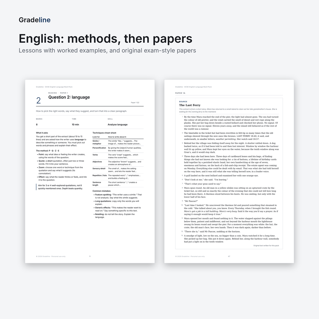GCSE Maths + English Resit Bundle (2 PDFs)