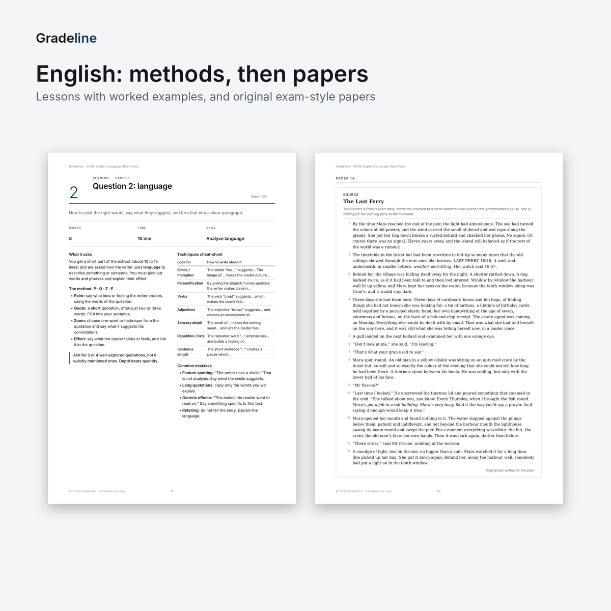GCSE Maths + English Resit Bundle (2 PDFs)