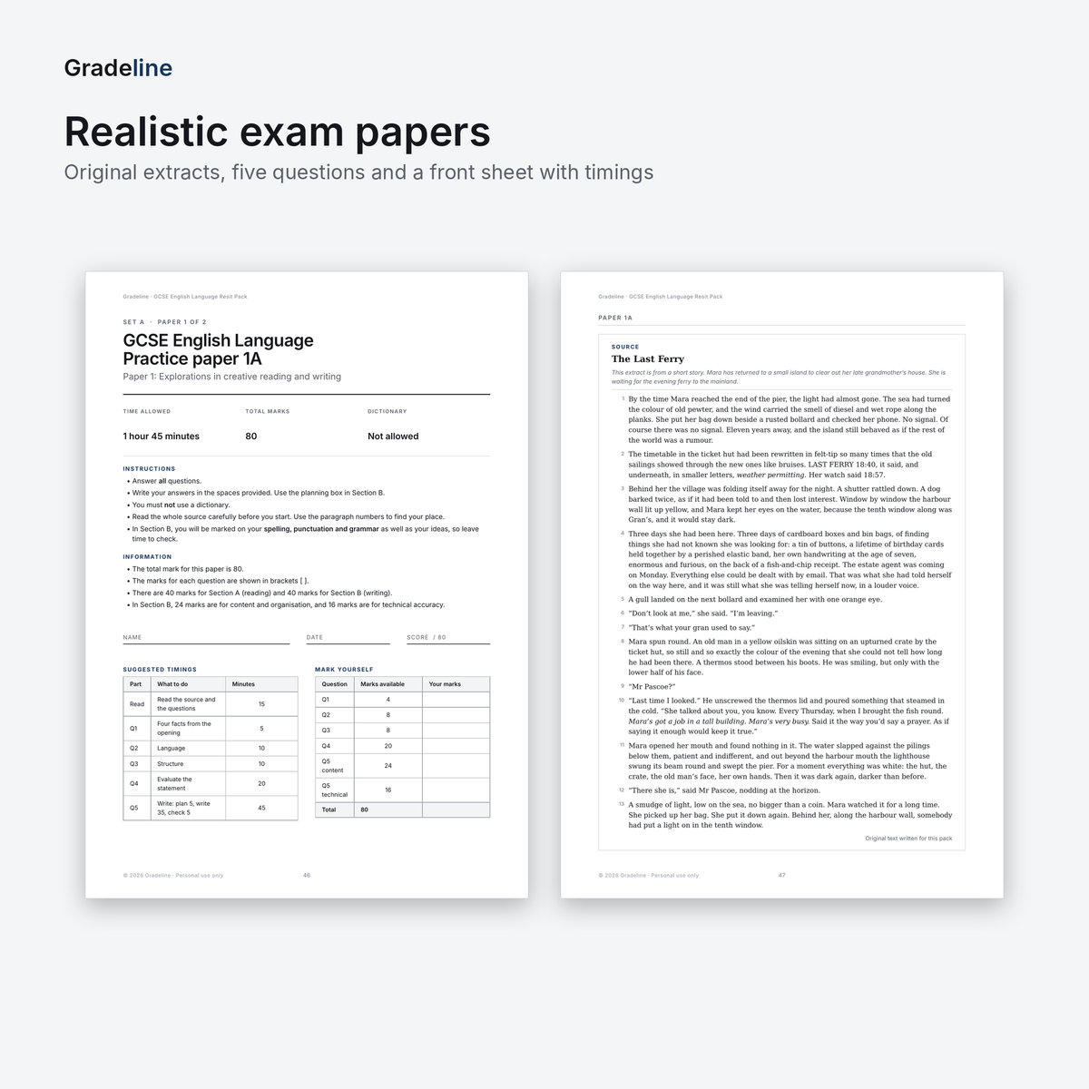 GCSE English Language Resit Pack (PDF)